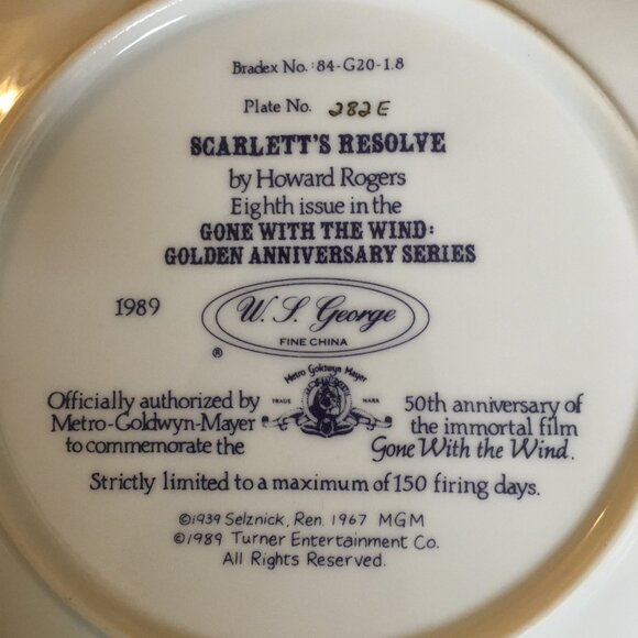 2/40 Gone With the Wind Golden Anniversary 'Scarlett's Resolve' Howard Rogers - Picture 7 of 12